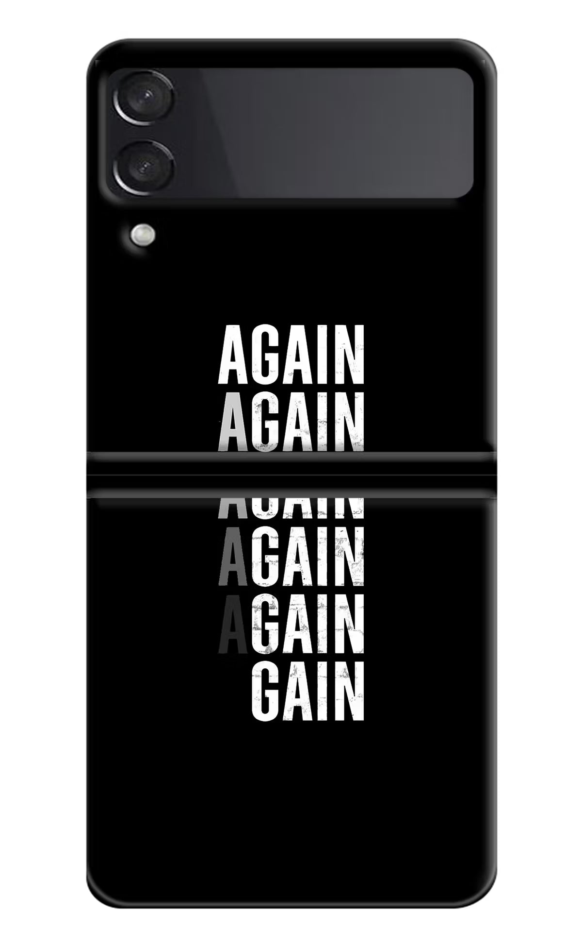 Again Again Gain Samsung Galaxy Z Flip4 Hard Case Back Cover by Casekaro