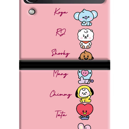 BTS names Samsung Galaxy Z Flip4 Hard Case Back Cover by Casekaro