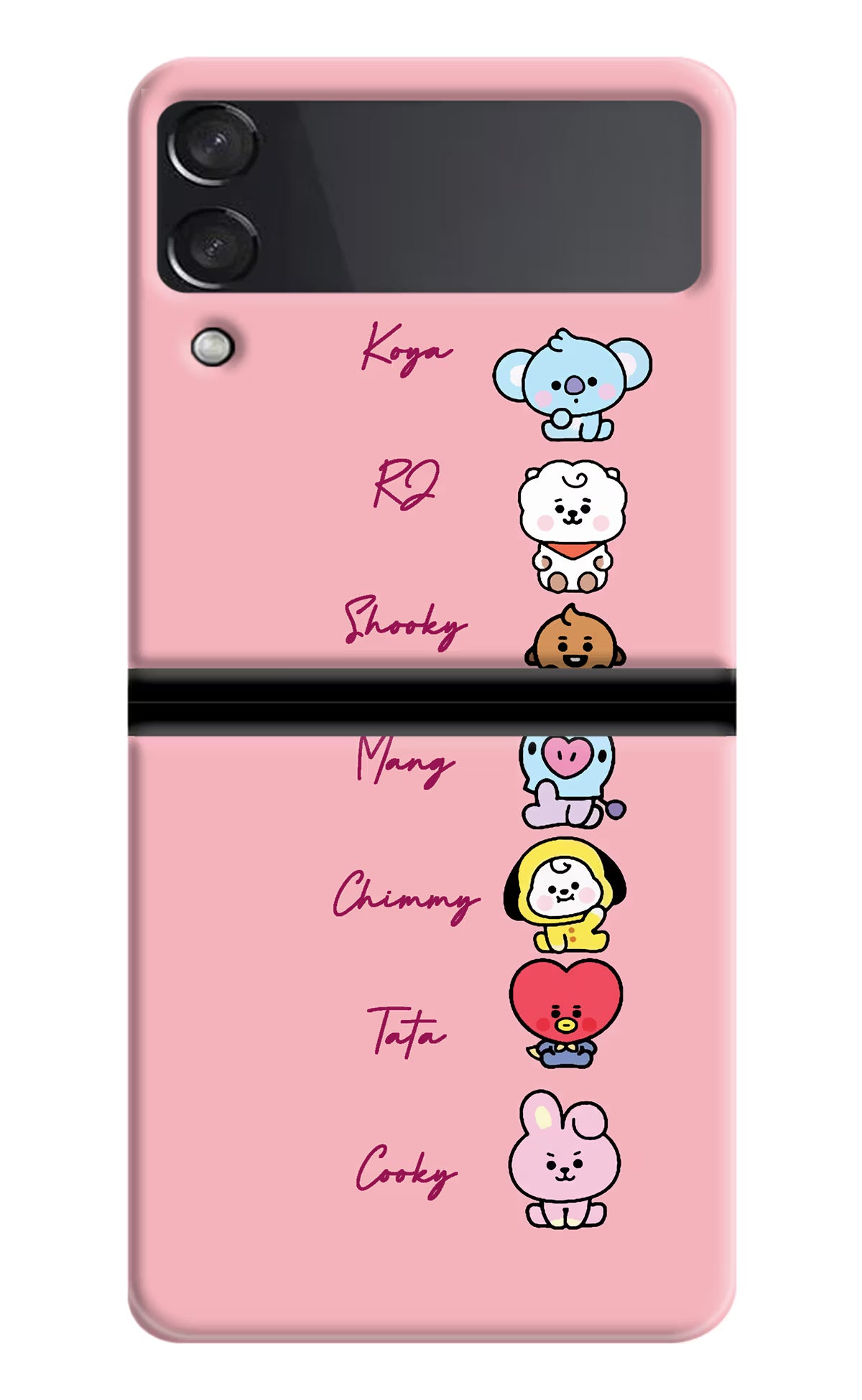 BTS names Samsung Galaxy Z Flip4 Hard Case Back Cover by Casekaro