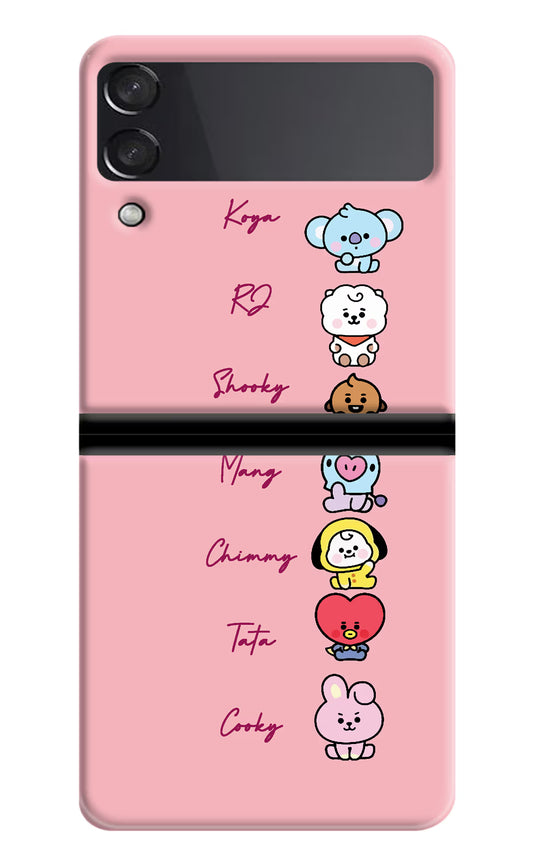BTS names Samsung Galaxy Z Flip4 Hard Case Back Cover by Casekaro