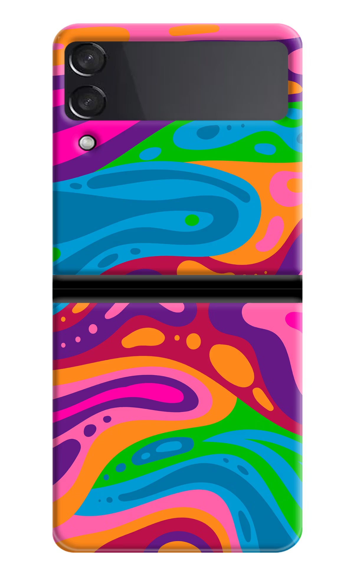 Trippy Pattern Samsung Galaxy Z Flip4 Hard Case Back Cover by Casekaro