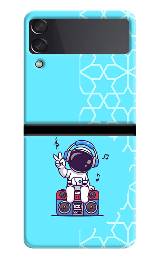 Cute Astronaut Chilling Samsung Galaxy Z Flip4 Hard Case Back Cover by Casekaro