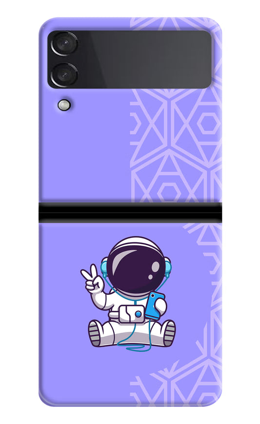 Cute Astronaut Chilling Samsung Galaxy Z Flip4 Hard Case Back Cover by Casekaro