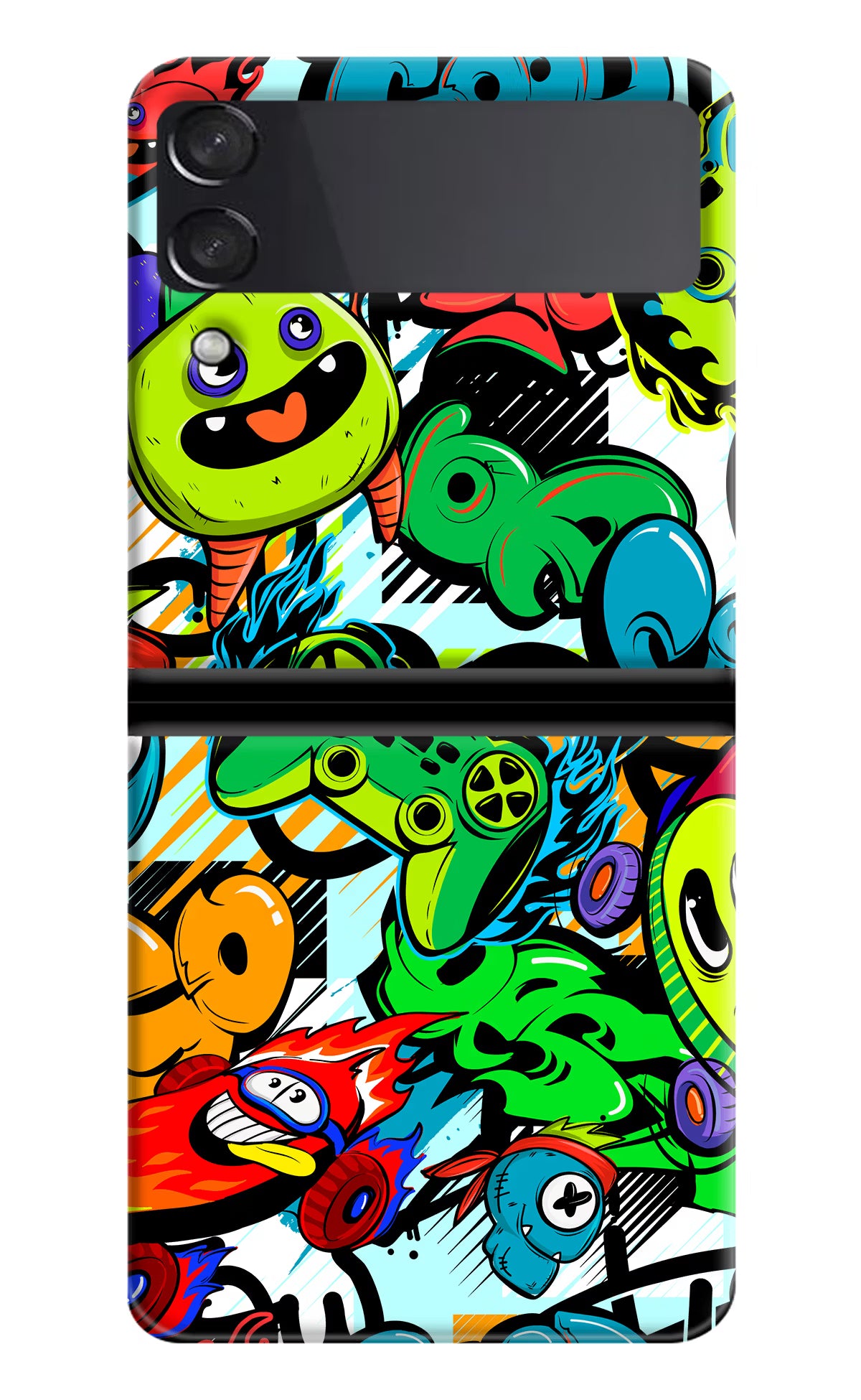 Game Doodle Samsung Galaxy Z Flip4 Hard Case Back Cover by Casekaro
