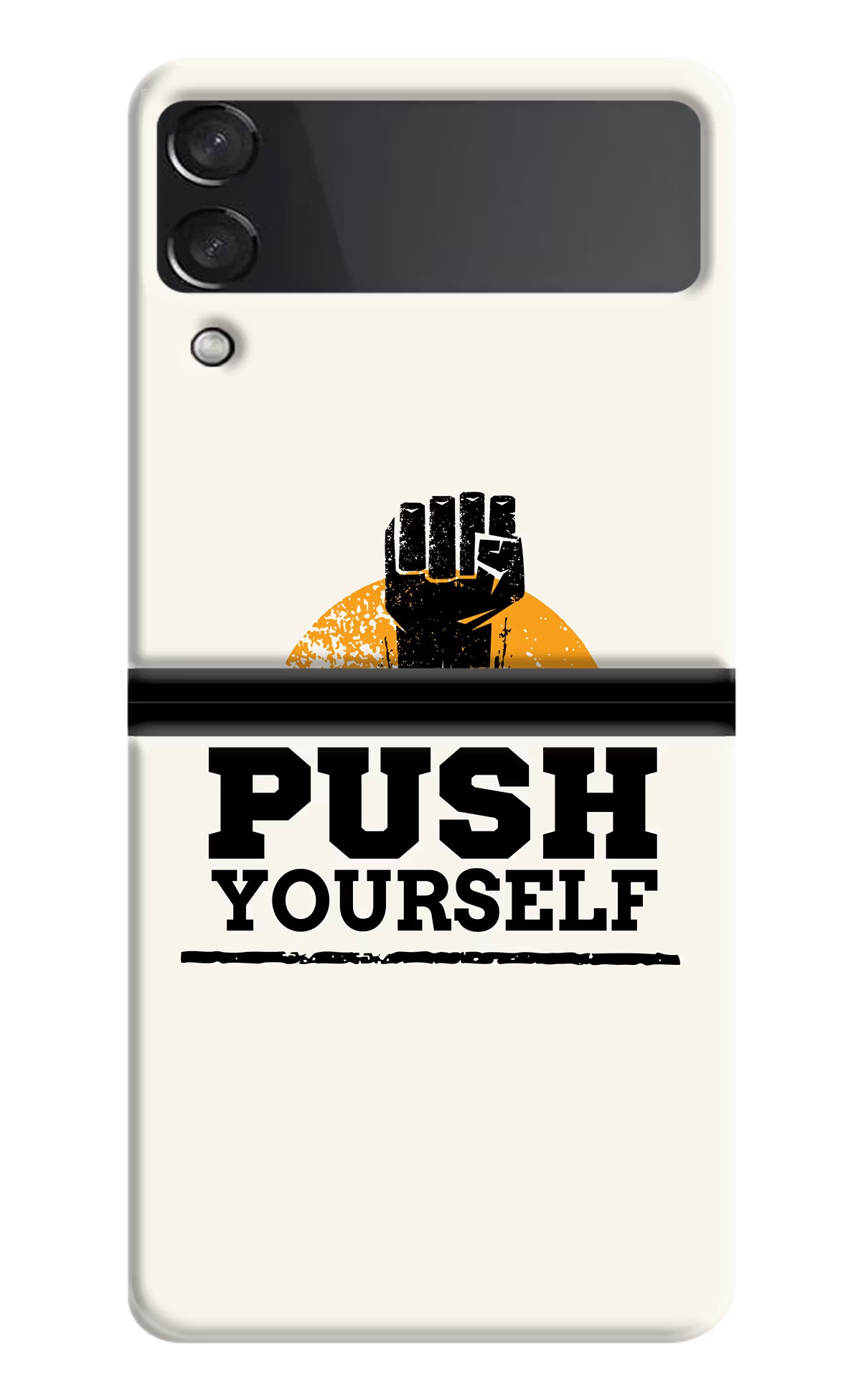 Push Yourself Samsung Galaxy Z Flip4 Hard Case Back Cover by Casekaro