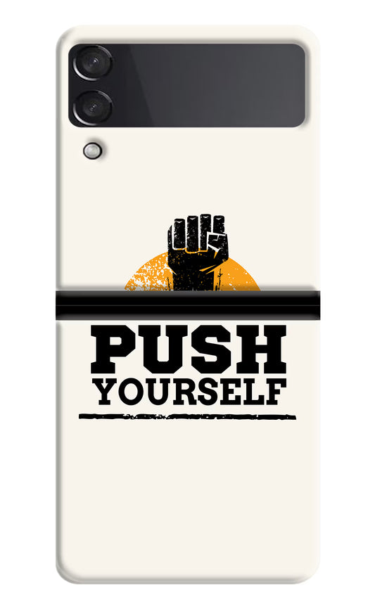Push Yourself Samsung Galaxy Z Flip4 Hard Case Back Cover by Casekaro