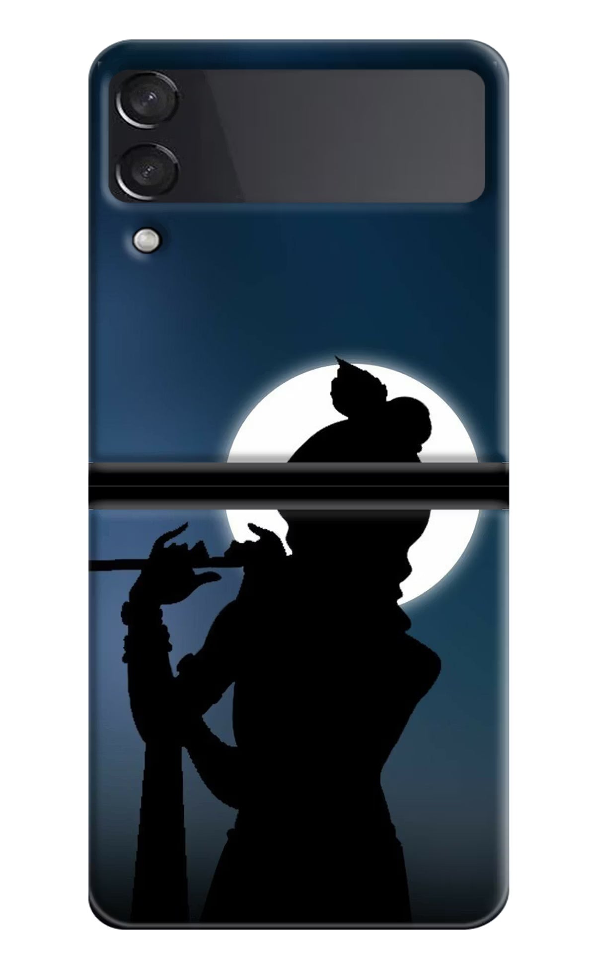 Shri Krishna Silhouette Samsung Galaxy Z Flip4 Hard Case Back Cover by Casekaro