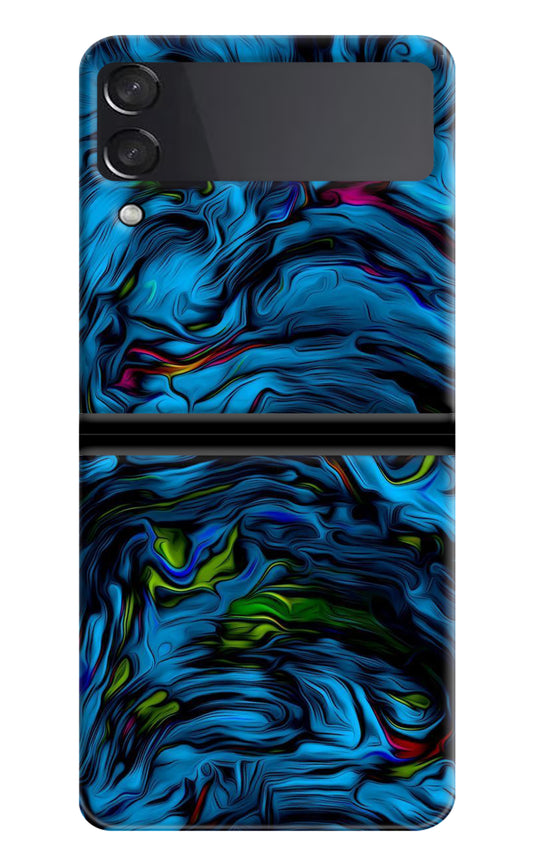 Dark Blue Abstract Samsung Galaxy Z Flip4 Back Cover