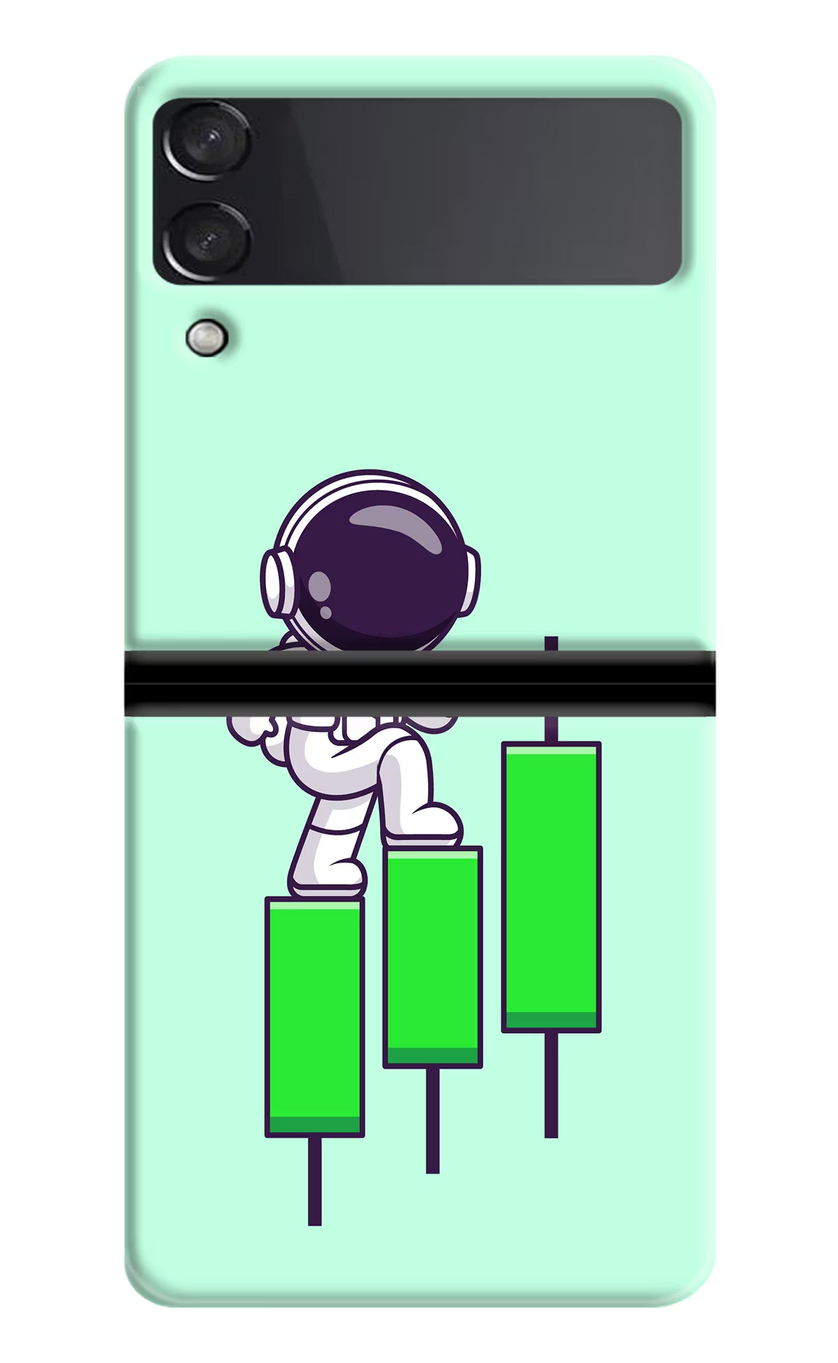 Astronaut Trader Samsung Galaxy Z Flip4 Hard Case Back Cover by Casekaro