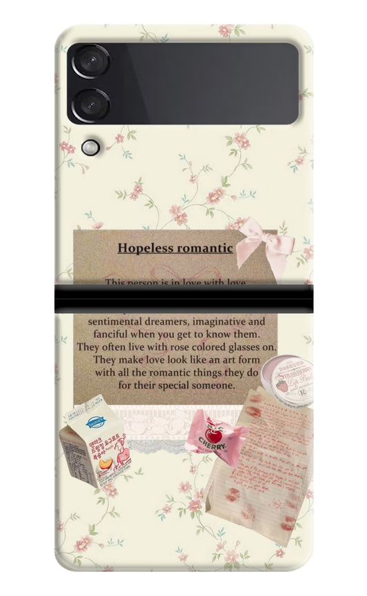 Hopeless Romantic Samsung Galaxy Z Flip4 Hard Case Back Cover by Casekaro