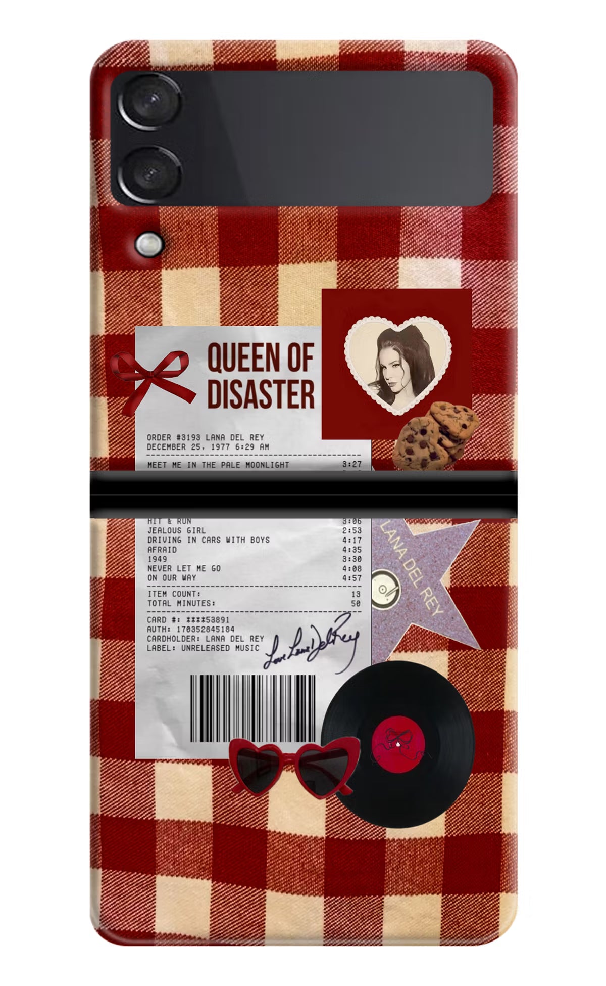 Queen of Disaster Samsung Galaxy Z Flip4 Hard Case Back Cover by Casekaro