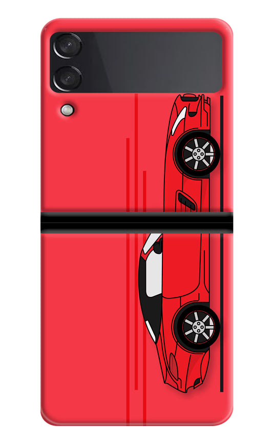 Red Velocity Samsung Galaxy Z Flip4 Hard Case Back Cover by Casekaro