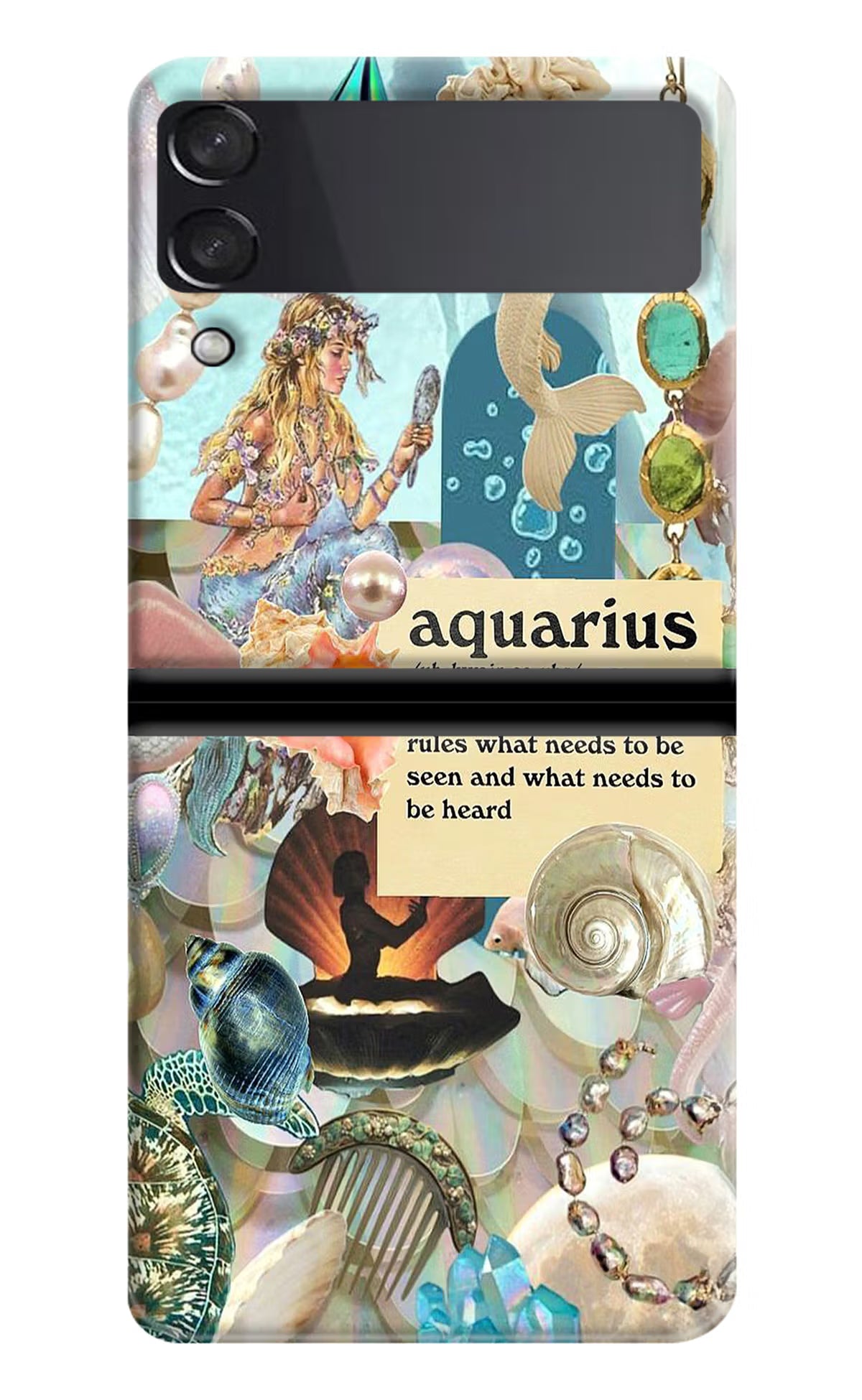 Aquarius Zodiac Samsung Galaxy Z Flip4 Hard Case Back Cover by Casekaro