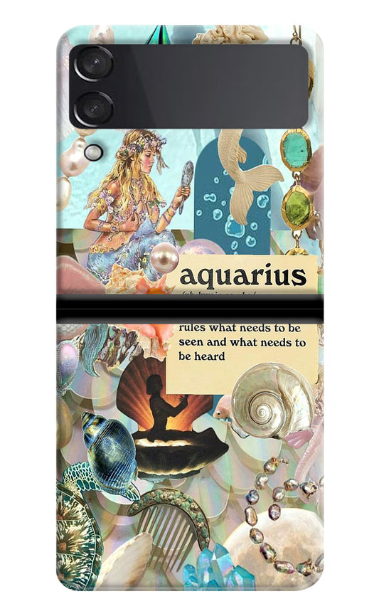 Aquarius Zodiac Samsung Galaxy Z Flip4 Hard Case Back Cover by Casekaro