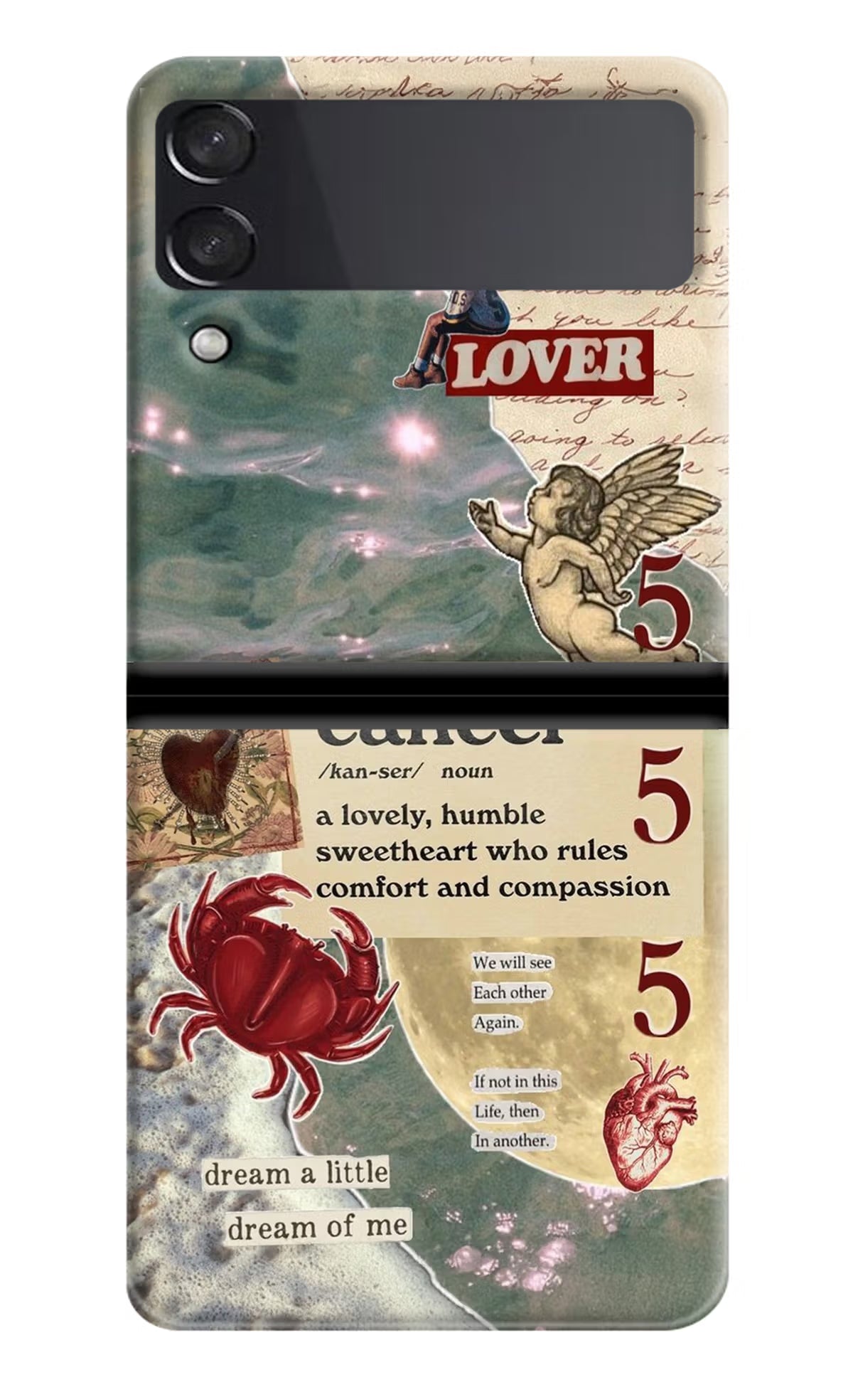 Cancer Zodiac Samsung Galaxy Z Flip4 Hard Case Back Cover by Casekaro