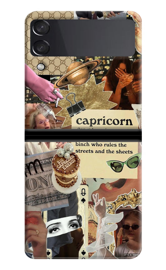 Capricorn Zodiac Samsung Galaxy Z Flip4 Hard Case Back Cover by Casekaro