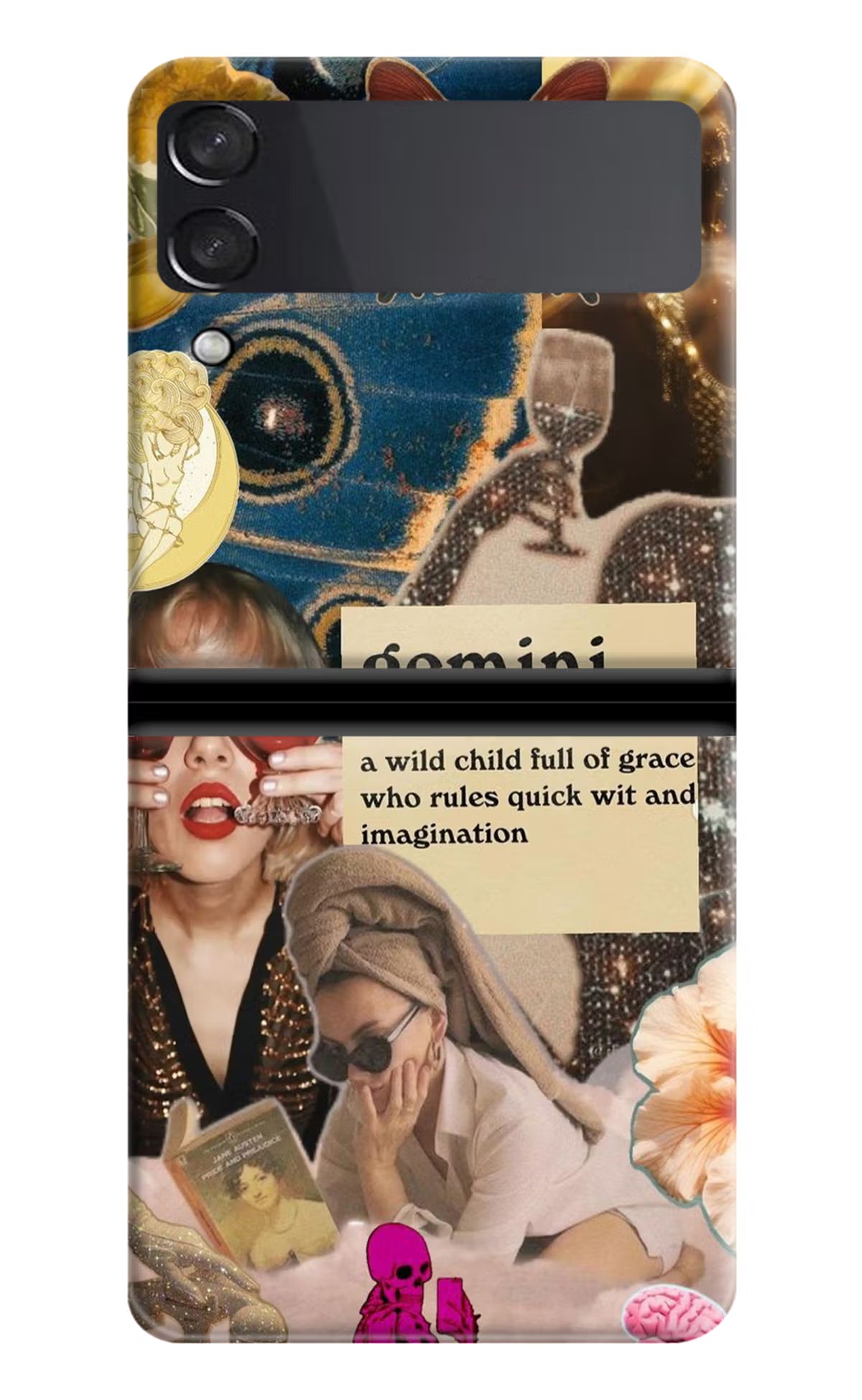 Gemini Zodiac Samsung Galaxy Z Flip4 Hard Case Back Cover by Casekaro