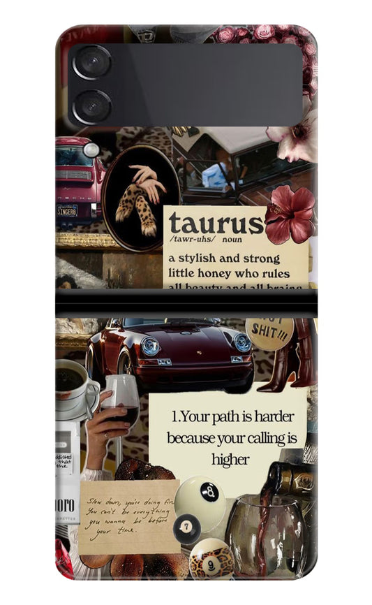Taurus Zodiac Samsung Galaxy Z Flip4 Back Cover