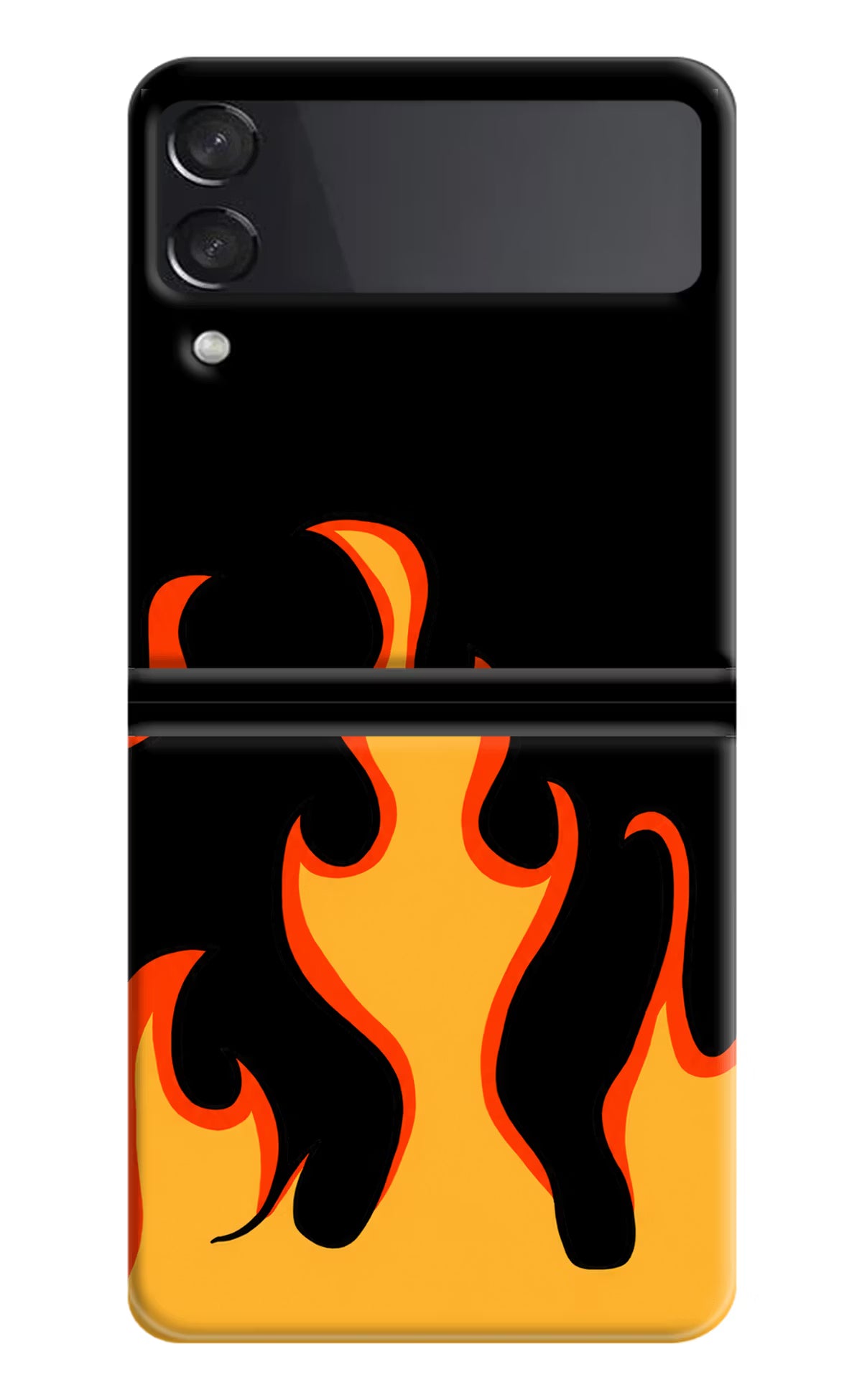 Fired Up – Black Samsung Galaxy Z Flip4 Hard Case Back Cover by Casekaro