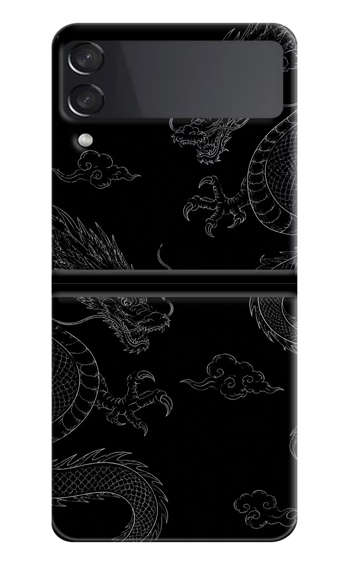 Twin Dragons Samsung Galaxy Z Flip4 Hard Case Back Cover by Casekaro