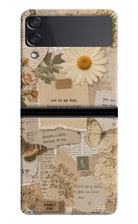 Vintage case Samsung Galaxy Z Flip4 Hard Case Back Cover by Casekaro