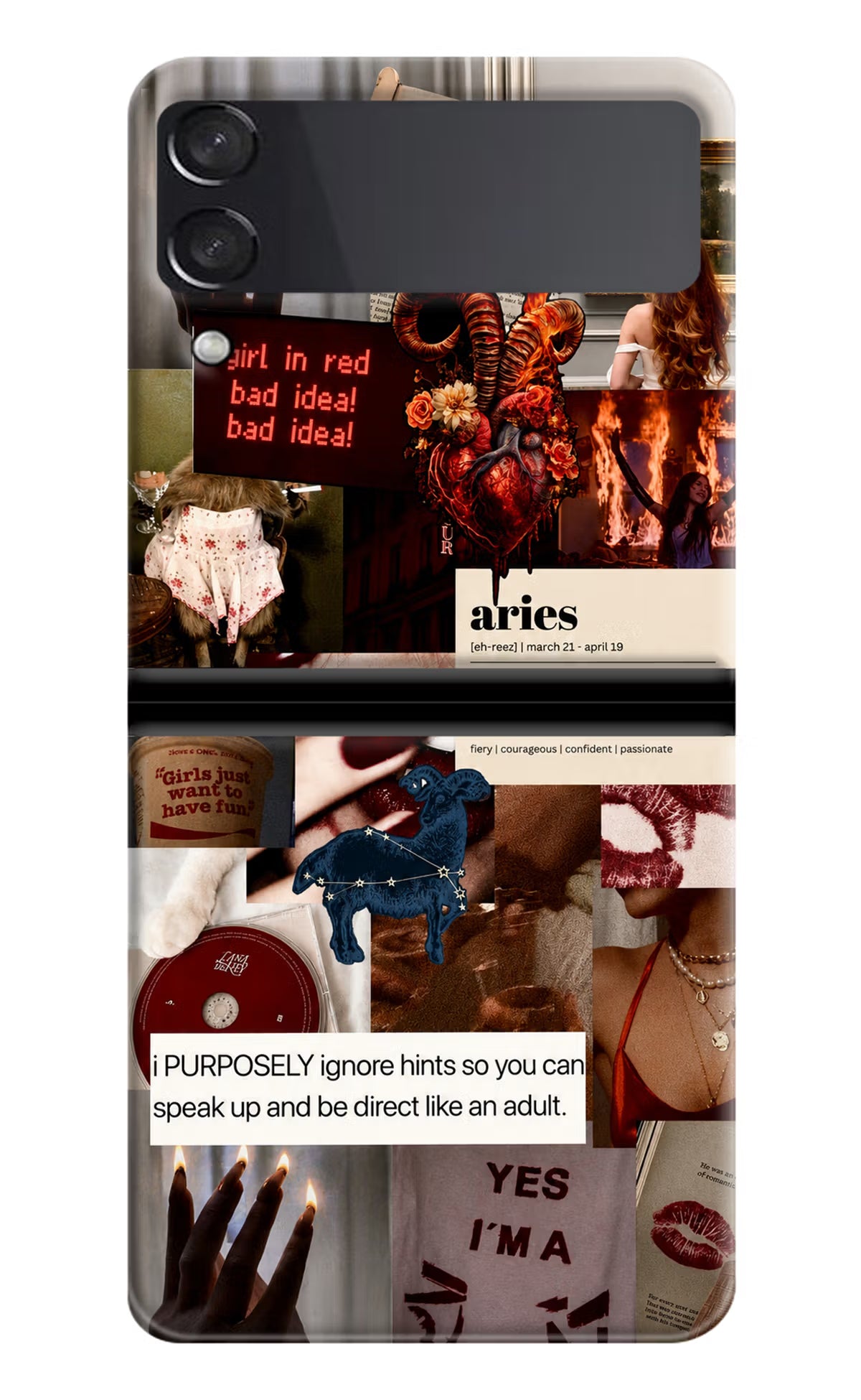 Zodiac Aries Samsung Galaxy Z Flip4 Back Cover