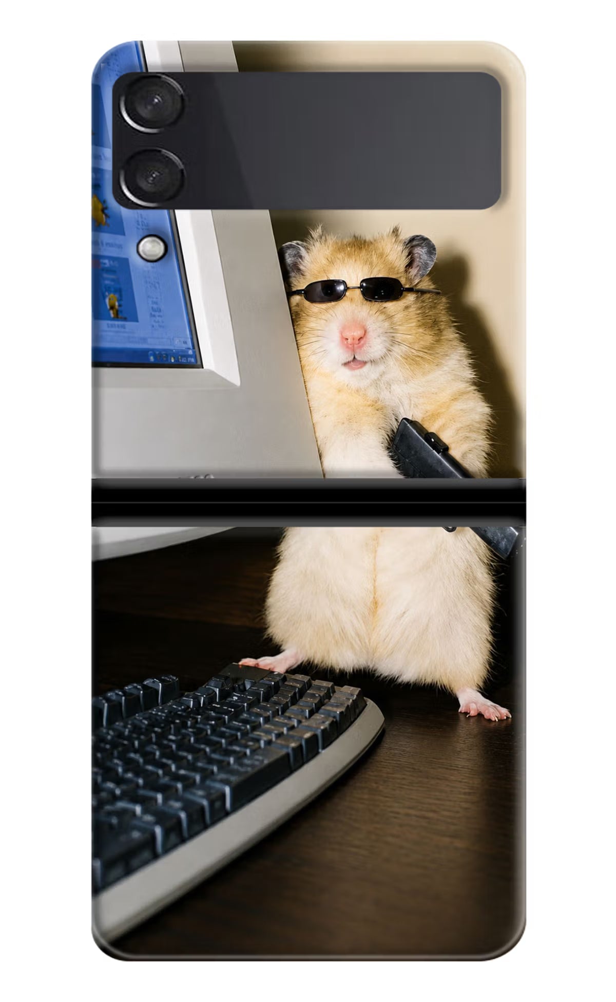 Hacker Hamster Samsung Galaxy Z Flip4 Back Cover