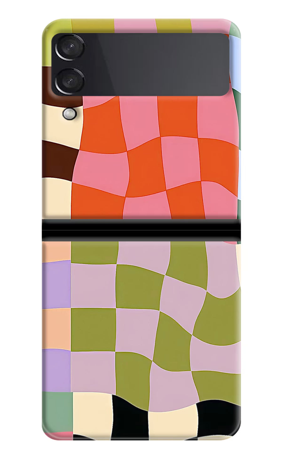 Wavy Grid Samsung Galaxy Z Flip4 Back Cover, Hard case