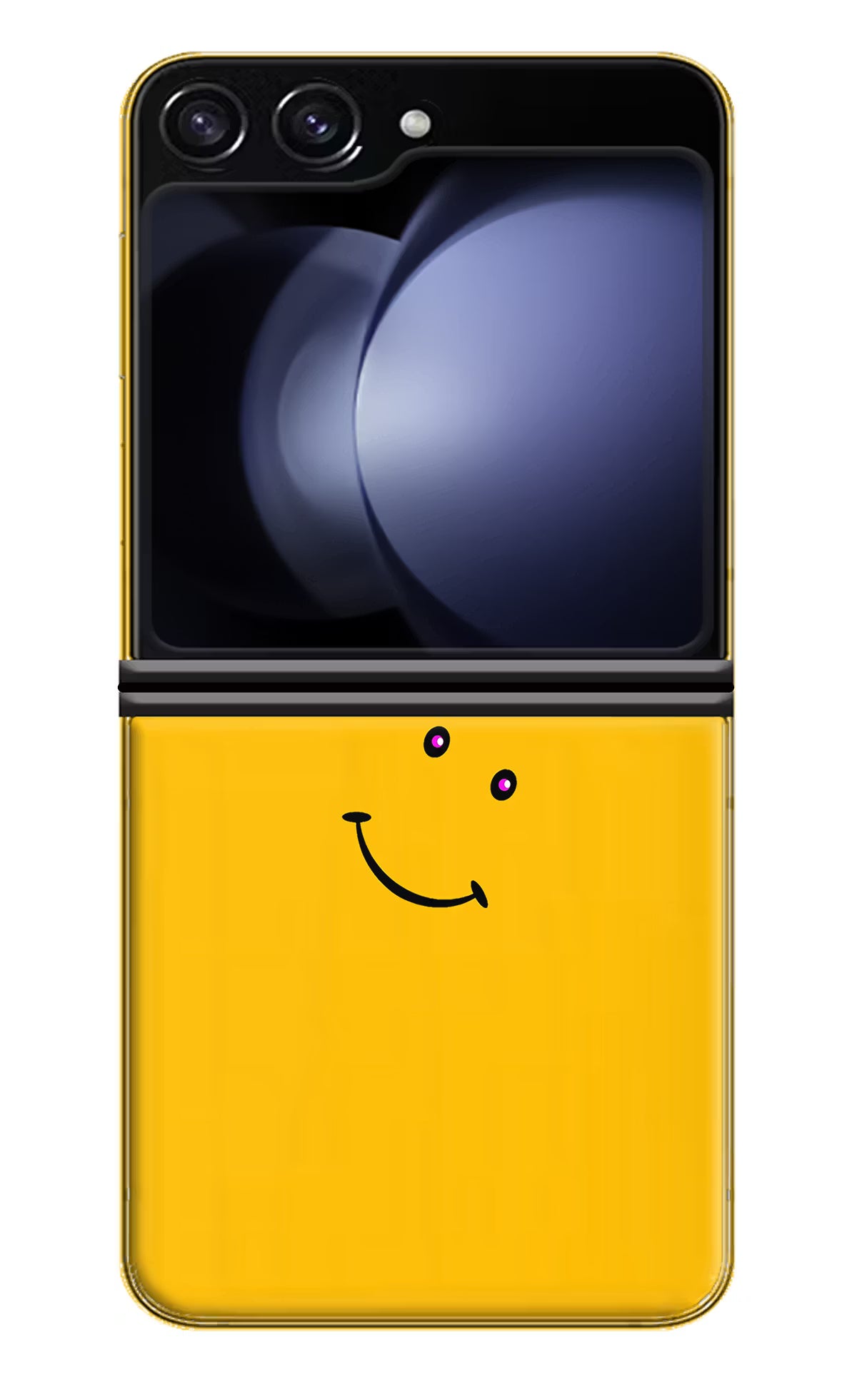 Happiness With Smiley Samsung Galaxy Z Flip5 Hard Case Back Cover by Casekaro