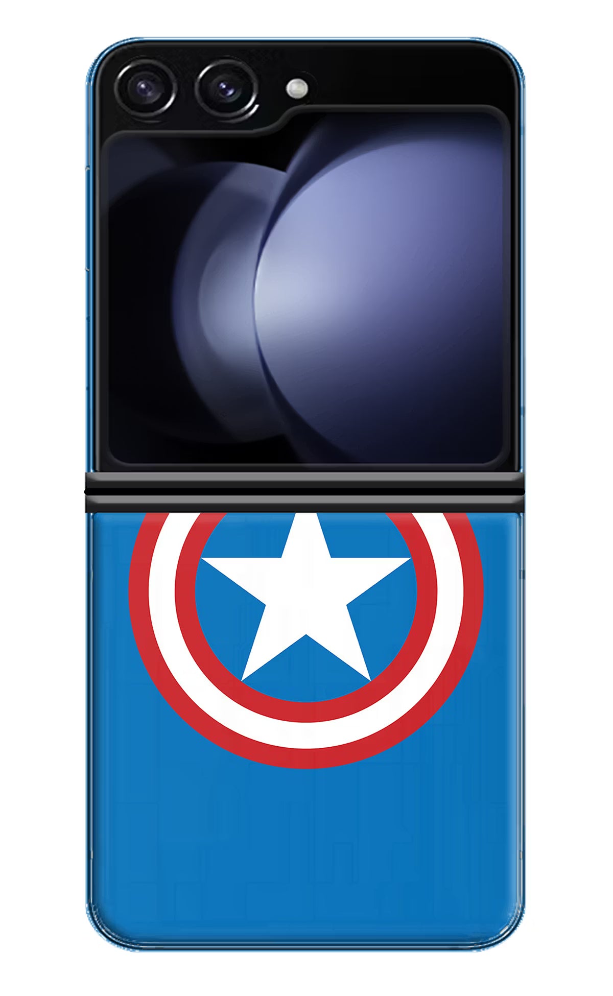 Captain America Logo Samsung Galaxy Z Flip5 Hard Case Back Cover by Casekaro