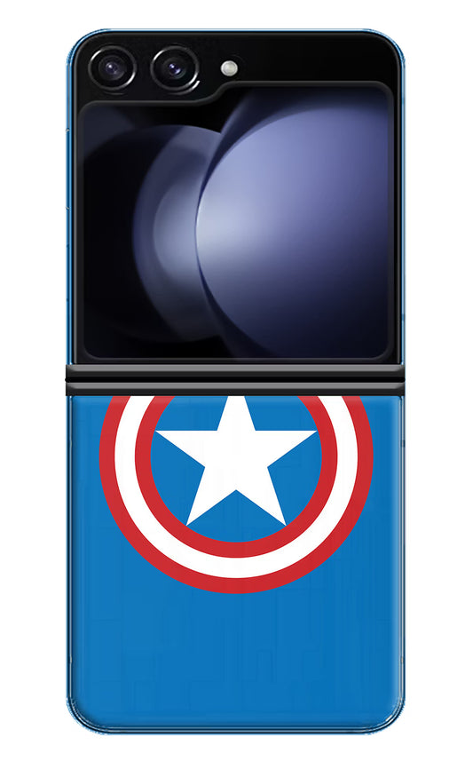 Captain America Logo Samsung Galaxy Z Flip5 Hard Case Back Cover by Casekaro