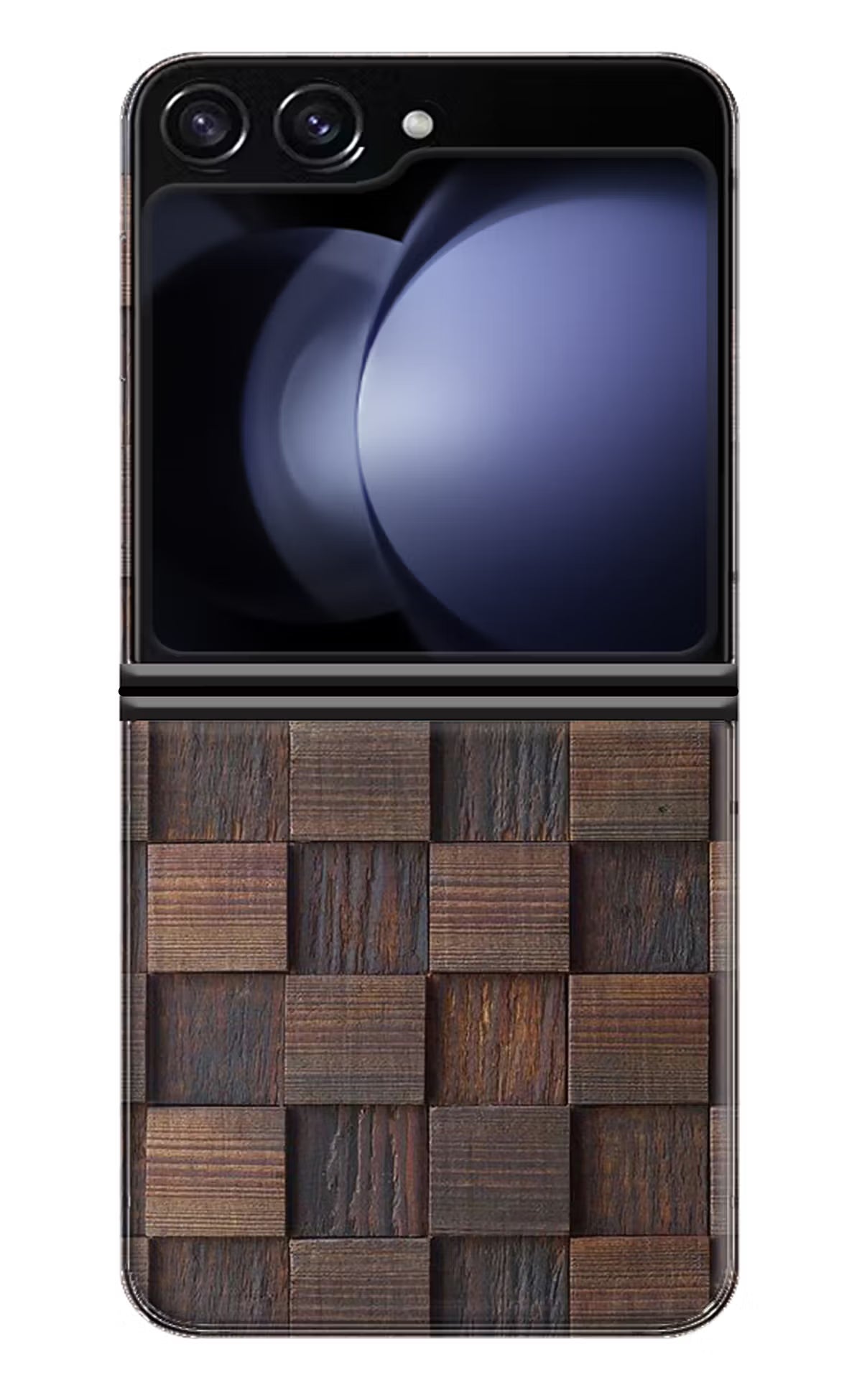 Wooden Cube Design Samsung Galaxy Z Flip5 Hard Case Back Cover by Casekaro