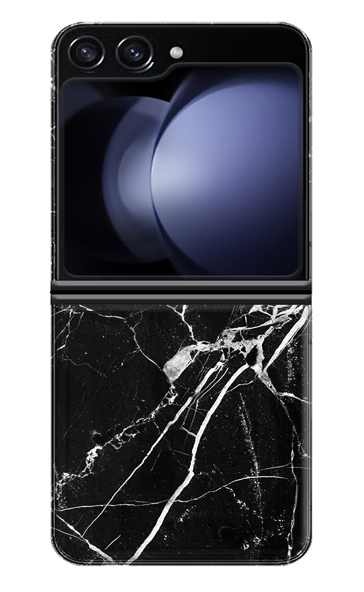 Black Marble Pattern Samsung Galaxy Z Flip5 Hard Case Back Cover by Casekaro