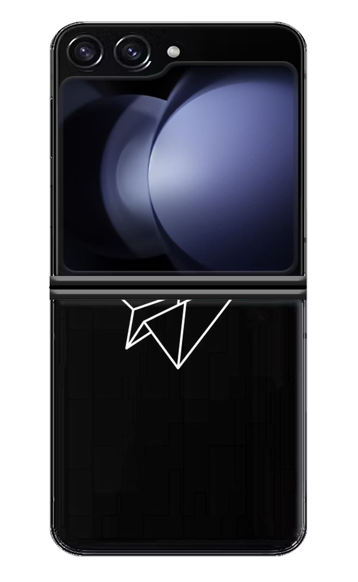 Paper Plane White Samsung Galaxy Z Flip5 Hard Case Back Cover by Casekaro