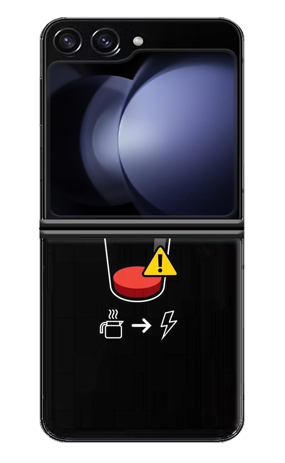 Coffee Samsung Galaxy Z Flip5 Hard Case Back Cover by Casekaro