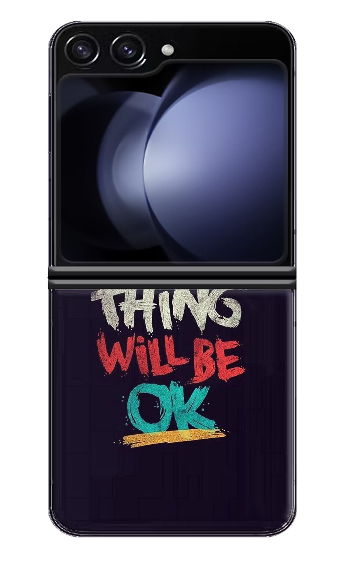 Everything Will Be Ok Samsung Galaxy Z Flip5 Hard Case Back Cover by Casekaro