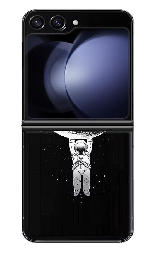 Moon Space Samsung Galaxy Z Flip5 Hard Case Back Cover by Casekaro