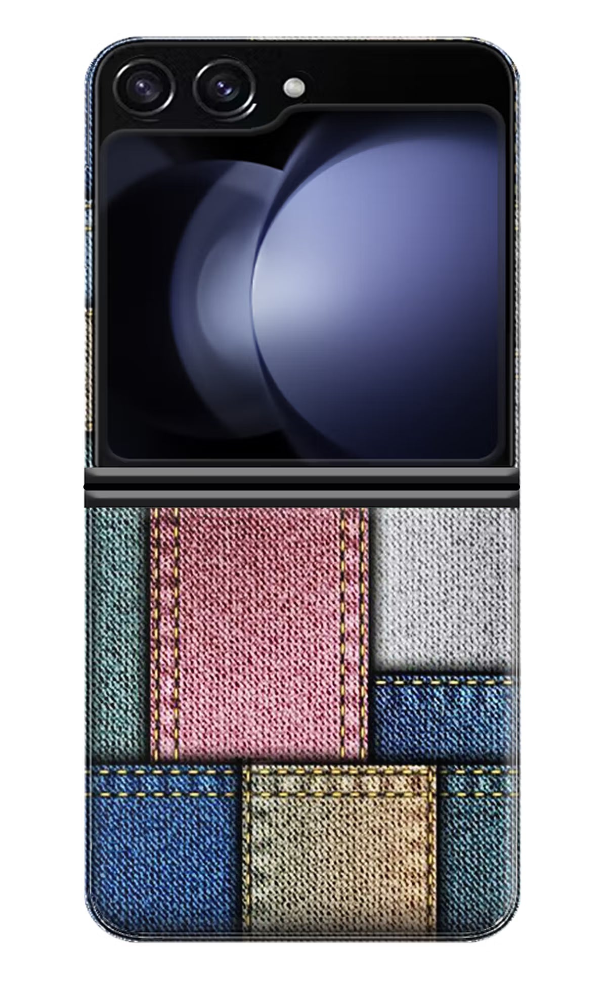 Multicolor Jeans Samsung Galaxy Z Flip5 Hard Case Back Cover by Casekaro