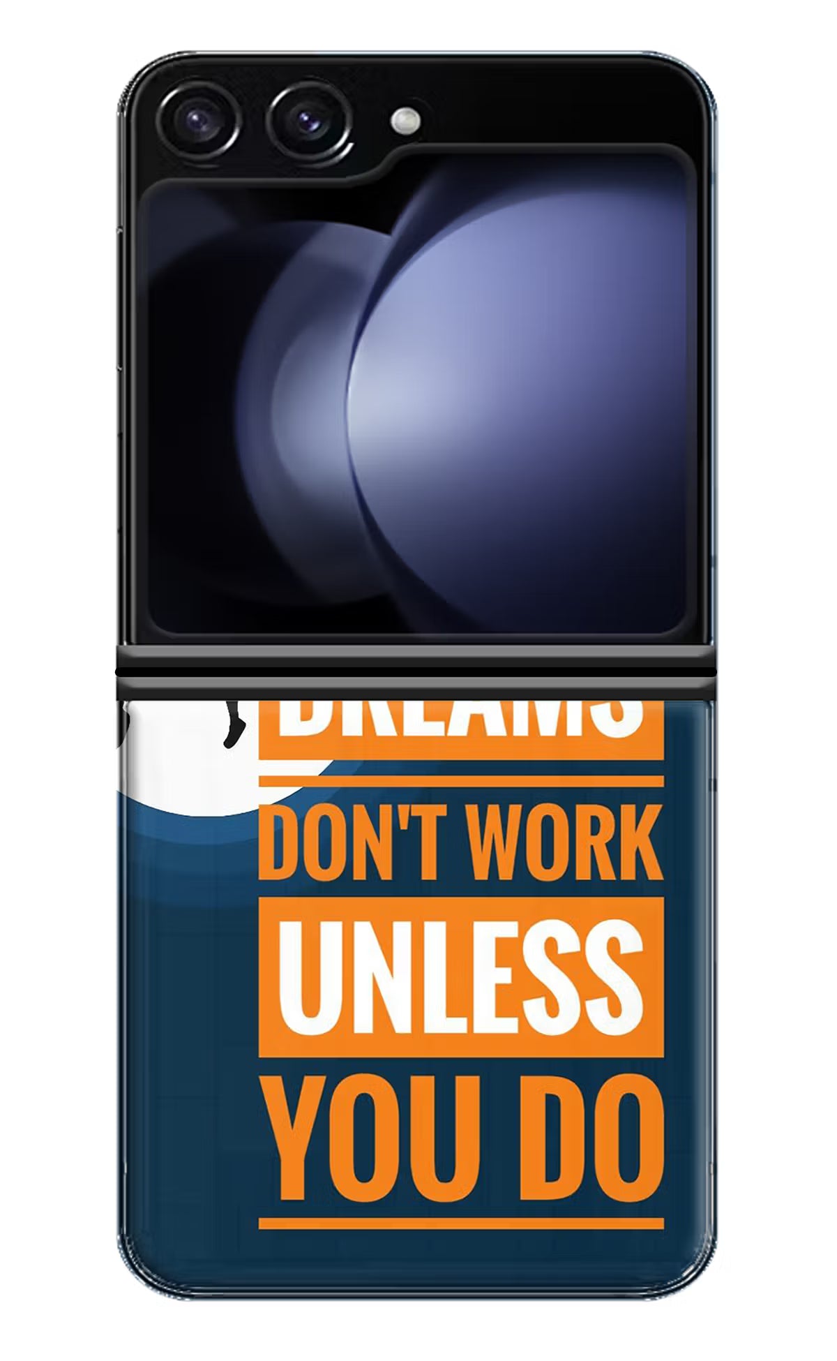 Dreams Don’T Work Unless You Do Samsung Galaxy Z Flip5 Hard Case Back Cover by Casekaro