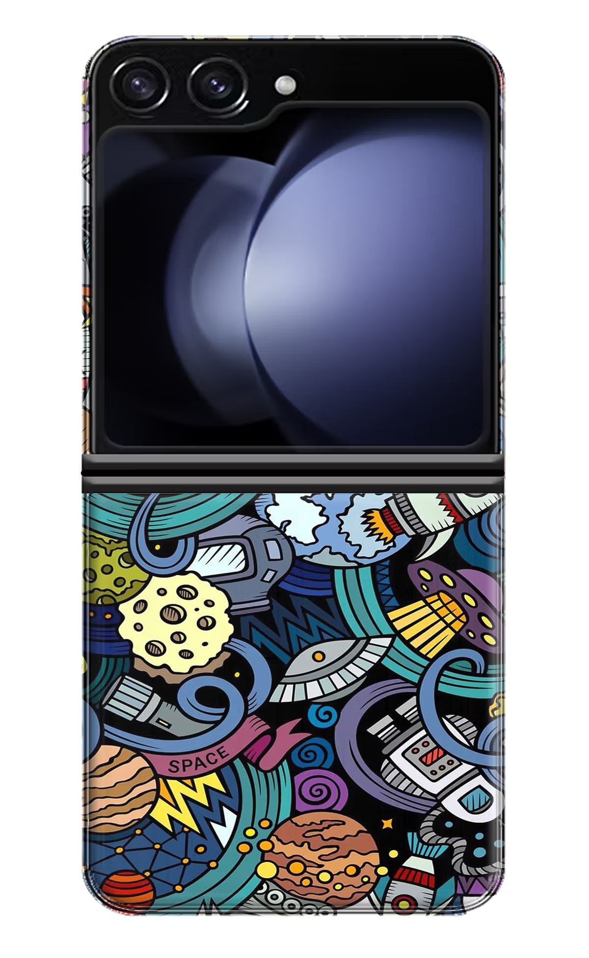 Space Abstract Samsung Galaxy Z Flip5 Hard Case Back Cover by Casekaro