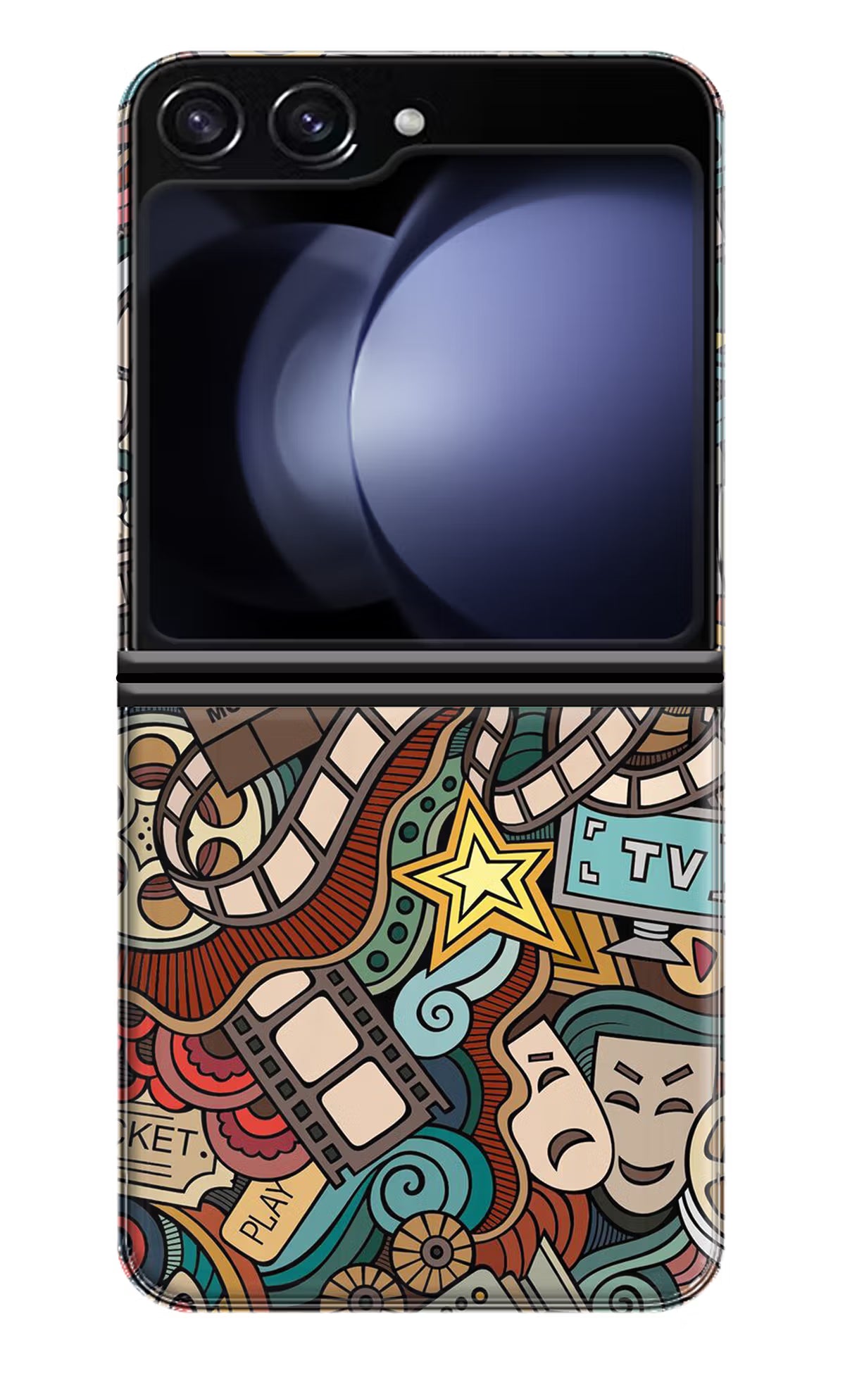 Cinema Abstract Samsung Galaxy Z Flip5 Hard Case Back Cover by Casekaro