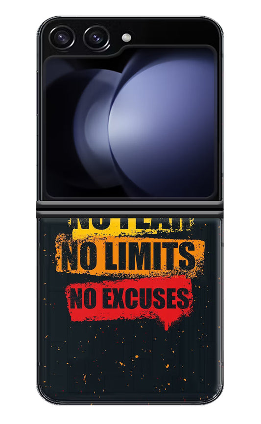 No Fear No Limits No Excuse Samsung Galaxy Z Flip5 Hard Case Back Cover by Casekaro