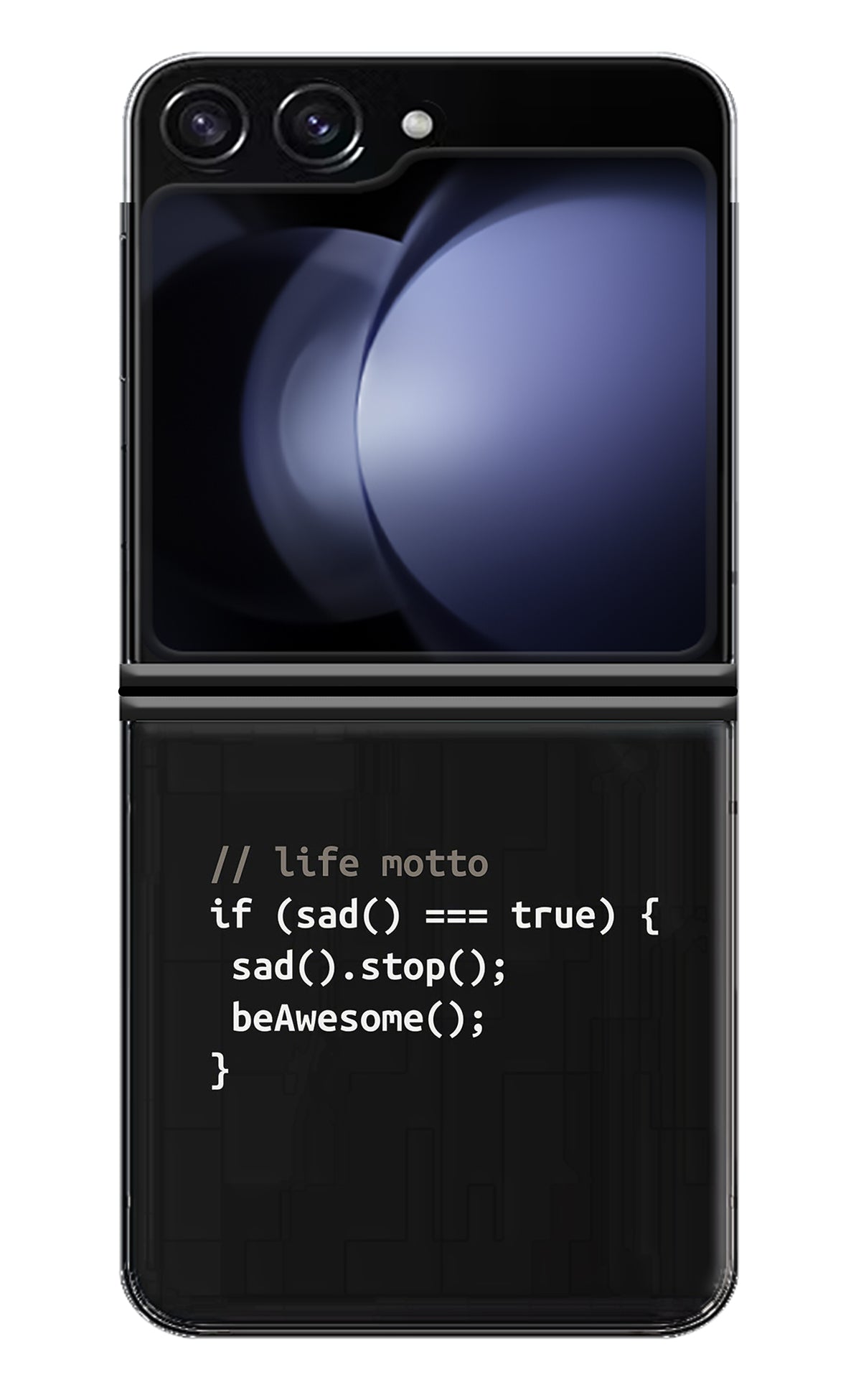 Life Motto Code Samsung Galaxy Z Flip5 Back Cover