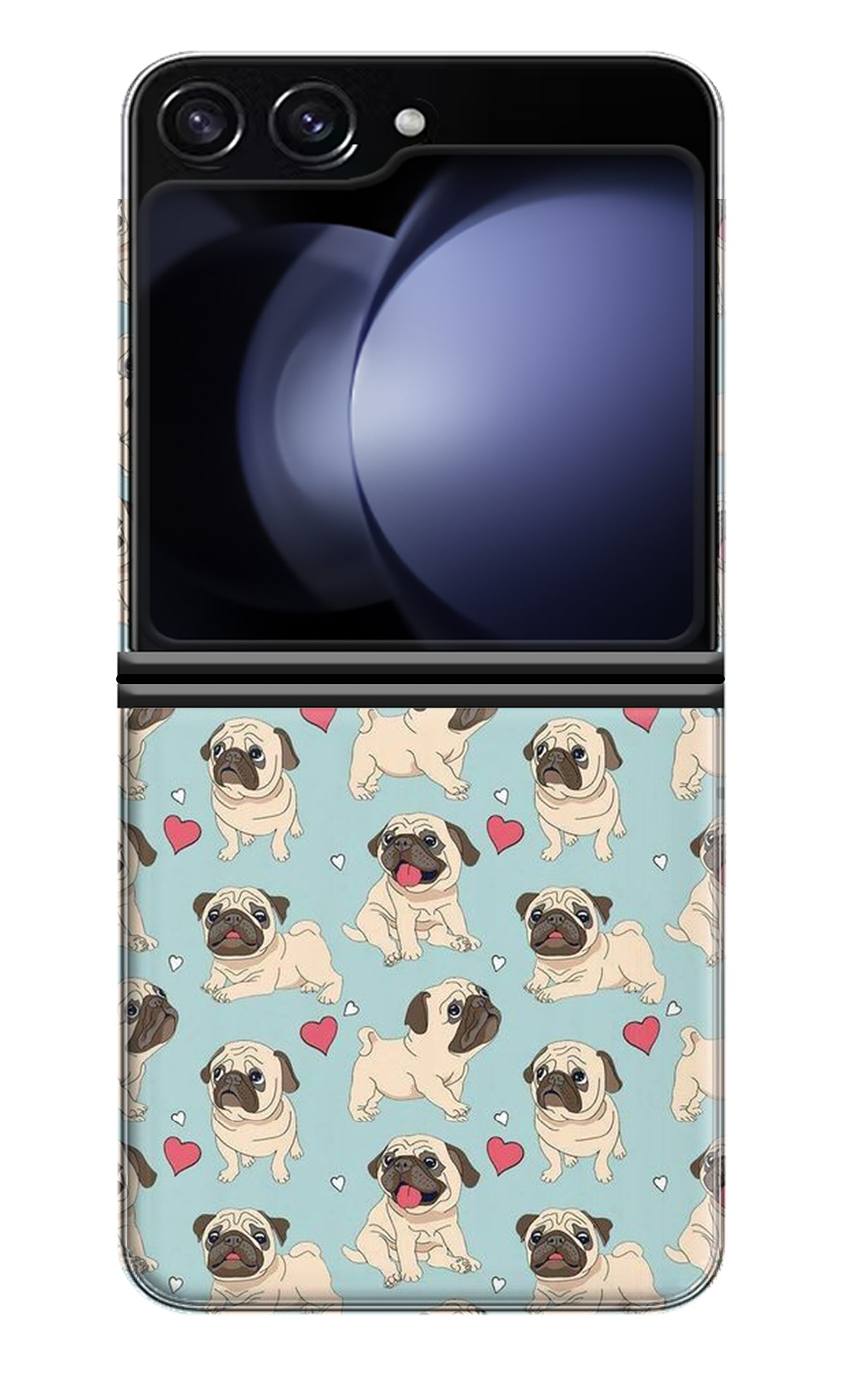 Pug Dog Samsung Galaxy Z Flip5 Back Cover