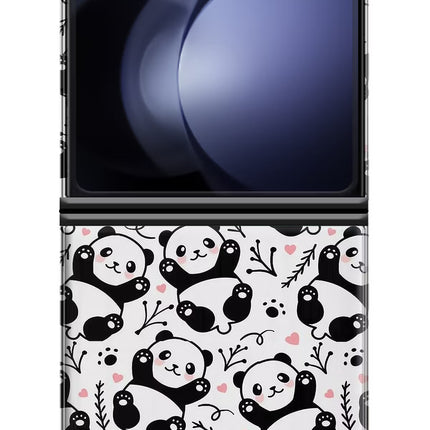 Cute Panda Samsung Galaxy Z Flip5 Hard Case Back Cover by Casekaro