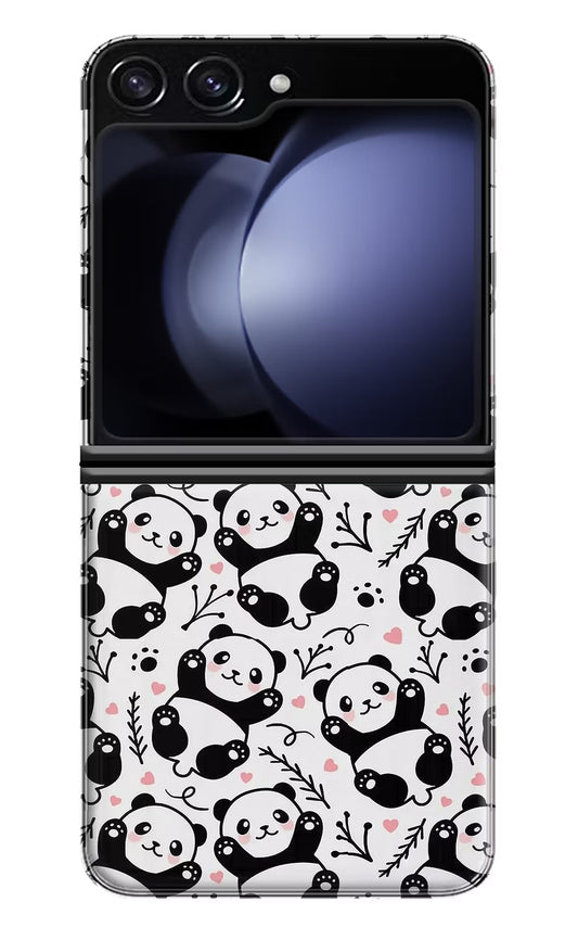 Cute Panda Samsung Galaxy Z Flip5 Hard Case Back Cover by Casekaro