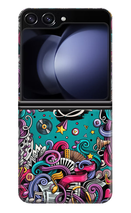 Music Graffiti Samsung Galaxy Z Flip5 Hard Case Back Cover by Casekaro