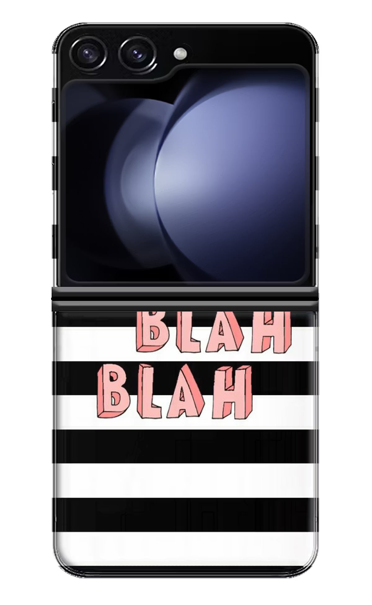 Blah Blah Blah Samsung Galaxy Z Flip5 Hard Case Back Cover by Casekaro