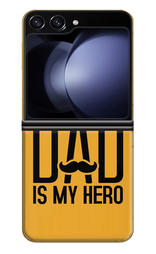 My Dad Is My Hero Samsung Galaxy Z Flip5 Hard Case Back Cover by Casekaro