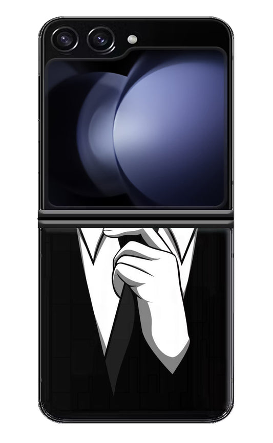 Black Tie Samsung Galaxy Z Flip5 Hard Case Back Cover by Casekaro